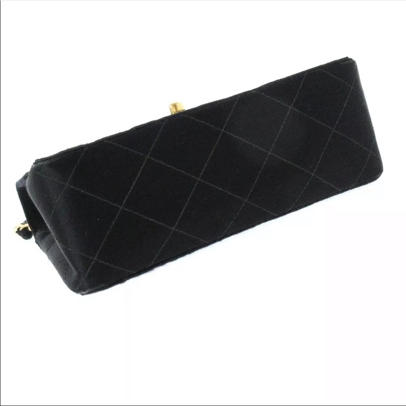 💜CHANEL Mini Matelasse Chain Shoulder Crossbody Bag Satin - Picture 5 of 12